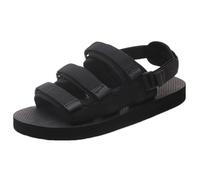 ZH8FCHAN Men's Summer Casual Open Toe Rubber Sandals Outdoor Fisherman Adjustable Beach Shoes (Black,9)