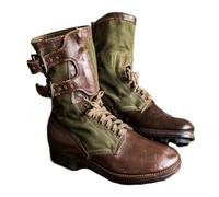 ZH8FCHAN Military Tactical Combat Boots for Men Army Police Work Boots Anti-slip Medieval military boots (Green 1,10.5)