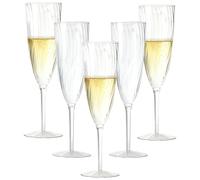 ZHABAYEN 20 Pcs Premium PP Champagne Flutes, 180 ml, 6 oz Clear Wine Cups, Reusable Prosecco Glasses, Champagne Glasses, Toasting Glasses for Cocktail, Wine Parties, Weddings, Birthdays, Picnic