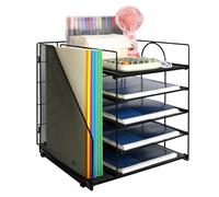 ZHABAYEN Desk Organizer, 5-Tier Paper Organizer, Office Desk Accessories with File Organizers, Suitable for Office, Home and School