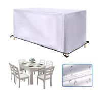 Zhadongli Art Outdoor Furniture Covers Waterproof 120x82x102cm Square Garden Furniture Covers Heavy Duty 420D Rectangle Patio Outdoor Furniture Set Covers with Close Straps and Drawstring