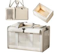 Zhadyu Dog Carrier,Large Capacity Crate with Removable Inner Liner - Cat Carrier Bag - for Short Trips Walking Car Indoor Outdoor Outings Camping