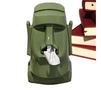 Zhadyu Funny Tissue Holder | Easter Island Statue Napkin Storage Box - Napkin Organizer Sunglasses Rack for Desktop Vanity Table Shelf Study Dorm Room Living Room Bathroom