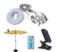 Zhadyu Patio Umbrella Lights | LED Solar Under Umbrella Outdoor Lights | Waterproof Yard Decorations Outside Decor for Porch Deck Garden Beach Camping Party Parasol Canopy