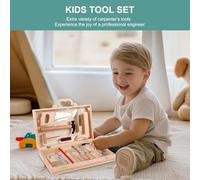 Zhadyu Pretend Play Tool Box | Construction Preschool Learning Activities - Wood Kids Repair Tool Box Toys for Family, Children, , Girls