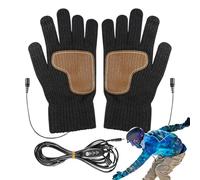 Zhadyu USB Heated Gloves - USB Touchscreen Heated Gloves | Non-Slip Thermal Mittens | for Winter Skiing Outdoors Camping Driving Hiking Cold Weather Office Home Climbing