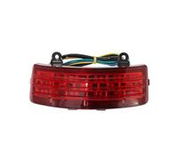 zhaichuhuozuiduo Motorcycle Fender Tip Light Tri-Bar LED Rear Tail Brake Lights Trim Smoke Lens For H&arley Touring Street Road Glide FLHX FLTRX(Red)