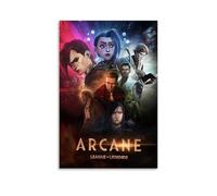 Zhailliu Arcane Poster Anime Tv Series Retro Jinx Vintage Comics Cover Music Posters for Room Aesthetic Canvas Wall Art Bedroom Decor12x18inch(30x45cm)