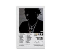 Zhailliu Ken Poster Carson Rapper Music Album A Great Chaos Canvas Poster Wall Art Decor Living Room Bedroom Decoration Posters 12x18inch(30x45cm) Unframe-style