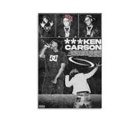 Zhailliu Ken Poster Carson Rapper Music Collage Retro Vintage Music Posters for Room Aesthetic Canvas Wall Art Bedroom Decor12x18inch(30x45cm)