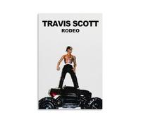 Zhailliu Travis Poster Scott Rapper Music Album Vintage Retro Cover Music Posters for Room Aesthetic Canvas Wall Art Bedroom Decor12x18inch(30x45cm)