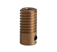 ZHAJNG 0.5 Modulus 6mm Hole Diameter Worm Gear Wheel Shaft Yellow Brass For Gear Brake Driving 20x11.7x6mm