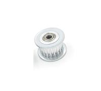ZHAJNG 20 Teeth HTD3M Timing Pulley Idler Tensioner Wheel Fit For Belt Width 6mm With Bearing Guide Regulating Pulley 20teeth 20T(Bore 4mm With Teeth)