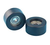 ZHAJNG 2PCS Flat Package Plastic Roller Bearing Flat Wheel, 4cm Outer Diameter 40mm, Embedded 638ZZ Bearing Pulley 8 * 40 * 20