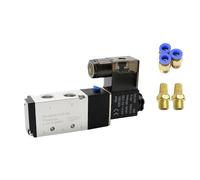 ZHAJNG 4V110-06 PC6-01 Pneumatic Electric Solenoid Valve 5 Way 2 Position Control Air Gas Magnetic(AC110)