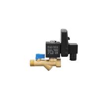 ZHAJNG AC 220V 1/2 Inch Electronic Drain Valve Electric Timer Auto Water Solenoid Valve for Air Compressor Condensate(One-Piece Type)