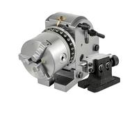 ZHAJNG BS0 BS1 Dividing Head Precision Semi Universal 4" 5" 6" Indexing Head W/Tailstock Chuck for Drilling Milling Grinding(with 4In 3-Jaw Chuck)
