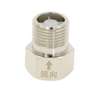 ZHAJNG Check Valve 1/2 3/4 Male Female Thread Copper Nickel Plated One-Way Valve Backwater Backflow(DN15 Male X Female 1)