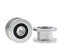 ZHAJNG H-groove I-groove Pulley Non-standard Grooved Pulley Roller Rolling Guide Wheel 10 * 35 * 20mm 8 * 35 * 20mm 6000-2RS Bearing Wheel(H 10x35x20)