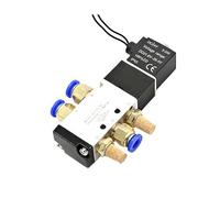 ZHAJNG Wire PC401 4V110-06 1/8 Air Solenoid Valve 5 Way Port 2 Position Gas Pneumatic Electric Magnetic Valves(DC 12V)