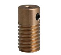 ZHAJNG Yellow 0.5 Modulus 5MM Hole Diameter Brass Worm Gear Shaft Inner Dia 3mm 4mm 5mm 6mm For Drive Gear Box Worm Wheel(3.17mm bore)