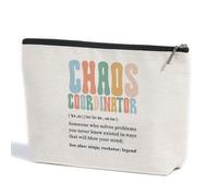 ZHAMEN Chaos Coordinator Thank You Gifts Retirement Gift for Women Sunshine Gifts Makeup Bag Appreciation Gifts, Multicolour 1063, 10.5"x 7"x 2.5"