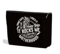 ZHAMEN Goth Gifts Funny Skeleton Skull Makeup Bag, Goth Accessories Spooky Gifts Gothic Cosmetic Bag, Halloween Party Favors, Black 01253, 10.5"x 7"x 2.5"