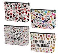 ZHAMEN - Makeup Bag for Women Cartoon Magic Wizard Mouse Cat Design Gift for Women, Multicoloured 1303, 10"x 7"x 2.5"