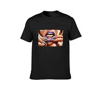 Zhan Zai Commitment Hip-Hop Weed 420 Tattooed Men Simple Tshirt Black M