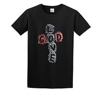 Zhan Zai God is Love Cross Men Simple Tshirt Black XXL