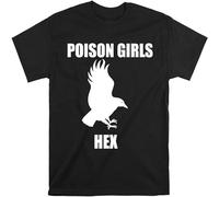 Zhan Zai Poison Girls T-Shirt Hex English Anarcho T Shirt Men Tshirt Black M