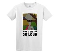 Zhan Zai Why is The Sun So Loud? Roger (American Dad) Casual Round Neck T Shirt White XXL