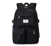 ZHANAO Backpack for Girls Large Capacity Daypacks Water Resistant Breathability Bookbag Travel Backpacks Bookbag for Girls, A-black, L, Classic