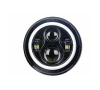 ZHANFEIS Headlamp assembly For Hummer H1 H2 2003 2004 2005 2006 2007 2008 2009 Universal 7" Inch Led Car Headlight H4 DRL Headlamp Front lamp assembly(1X Black halo)