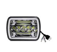ZHANFEIS Headlamp assembly For Jeep For Cherokee XJ For Wrangler YJ Car 6x7 Inch Led Headlights Amber DRL Automotive Square Headlamp 6000K White Assembly Front lamp assembly(1PC Headlight)