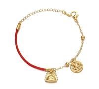 Zhang shine 2024 Chinese Zodiac Dragon Bracelet New Year Auspicious Lucky Dragon Bead Red Woven Rope Adjustable Bracelet for Women Men New Year Jewelry（Style C