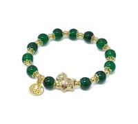 Zhang shine 2026 New Year of The Horse Beaded Charm Bracelets Red Lucky Charm Bracelet Jade Stone Beaded Chinese Zodiac Feng Shui Stretch Bracelets for Women Blessing New Year Animal Jewelry