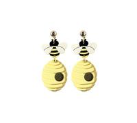 Zhang shine Bee Earrings Cute Acrylic Bee Dangle Drop Animal Statement Stud Earrings for Women Party Jewelry Gift, One Size, Acrylic, No Gemstone