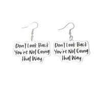 Zhang shine Crazy Transparent Acrylic Earrings for Women - Funny IDK I Just Work Here Dangle Earrings Jewelry for Birthday New Year Office Party Gifts, One Size, Acrylic, No Gemstone