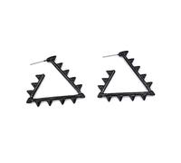 Zhang shine Goth Gothic Punk Rock Hoop Earrings Rivet Earrings Barbed Wire Thorn Love Triangle Hoop Earrings Hip Hop Party Jewelry Gift for Men Women, One Size, Metal, No Gemstone