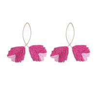 Zhang shine Raffia Earrings Boho Earrings Statement Handmade Woven Rattan Earrings for Spring Summer Beach Vacation Jewelry for Women Valentine's Day Gift, One Size, Rattan, No Gemstone
