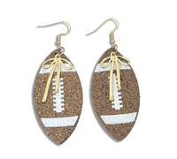 Zhang shine Sports Earrings Baseball Acrylic Basketball Orange Earrings Football Cute Dangle Earrings for Women Jewelry Gift, One Size, Faux Leather, No Gemstone