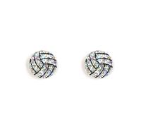 Zhang shine Unique Sports Game Ball Earrings Acrylic Cute Shiny Basketball Volleyball Baseball Football Soccer Stud Earrings For Women Jewelry Gift（Volleyball）, QDD213