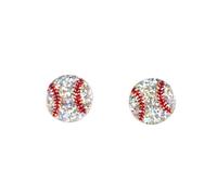 Zhang shine Unique Sports Game Ball Earrings Acrylic Cute Shiny Basketball Volleyball Baseball Football Soccer Stud Earrings For Women Jewelry Gift（Baseball）, QDD213