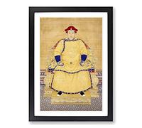 Zhang Shunzi Oriental Qing Dynasty Framed Print | A2 Black Framed Wall Art | Ready to Hang | Modern Nature Picture | Living Room Bedroom Lounge Office