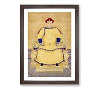 Zhang Shunzi Oriental Qing Dynasty Framed Print | A2 Walnut Framed Wall Art | Ready to Hang | Modern Nature Picture | Living Room Bedroom Lounge Office