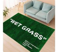 ZHANGCHENG Grass Wet Grass Rug Grass Pattern Carpet For Living Room Area Carpet Custom Personalized Colorful Rugs Gift 60X90CM
