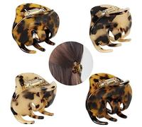 Zhangfang Tortoiseshell Cellulose Acetate Resin Hair Clips 2.1 Inches Medium French