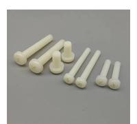 ZHANGGH 200pcs M6 x 8/10/15/20/25/30/35/40/50 Nylon Screw Round Head Plastic Insulated Screw (M6 x 20)