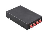 ZHANGGH 5pcs 4 Port Fiber Optic Terminal Box Small Mini Empty Box Fully Equipped with 2 4 Core FC SC ST LC Optical Cable Connections (Orange)